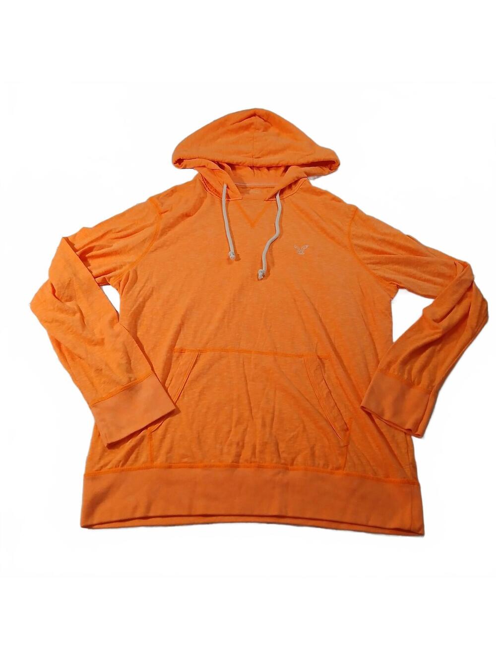 American Eagle Streetwear Hoodie Size L Orange Pullover Long Sleeve